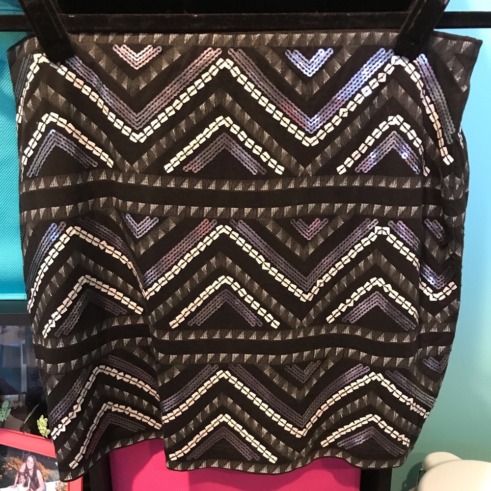 Express Sequin Mini Skirt